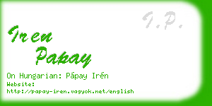 iren papay business card