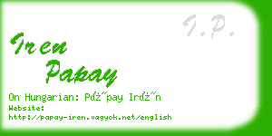 iren papay business card